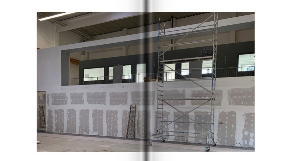 Bobst Campus Showroom Office Büro Planung Präsentation Umplanung Modernisierung Ausstellung Interior Design NRW Krefeld Meerbusch Architektur Innenarchitektur Gestaltung 3D Akustik Beleuchtung