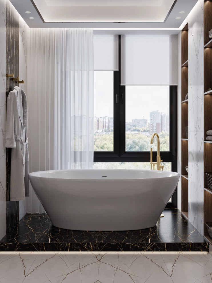 Интерьер в стиле ар-деко в ЖК Пресня Сити