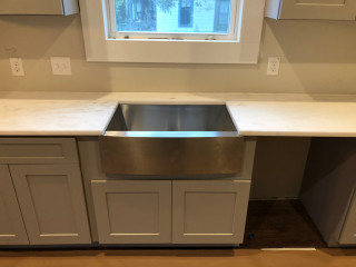 Rhino White Marble Kitchen Countertops in McKinney, TX – Granite Republic