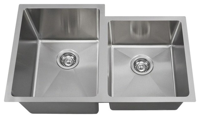 Undermount Offset 3 4 Radius Sink 16 Gauge Wide Left Sink Only