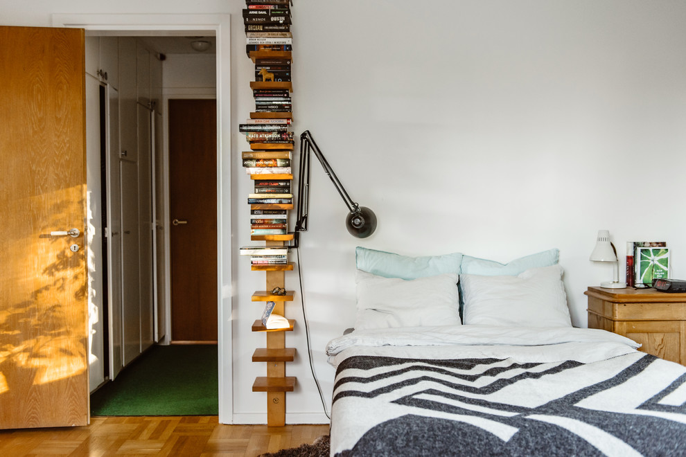 Design ideas for a midcentury bedroom in Stockholm.