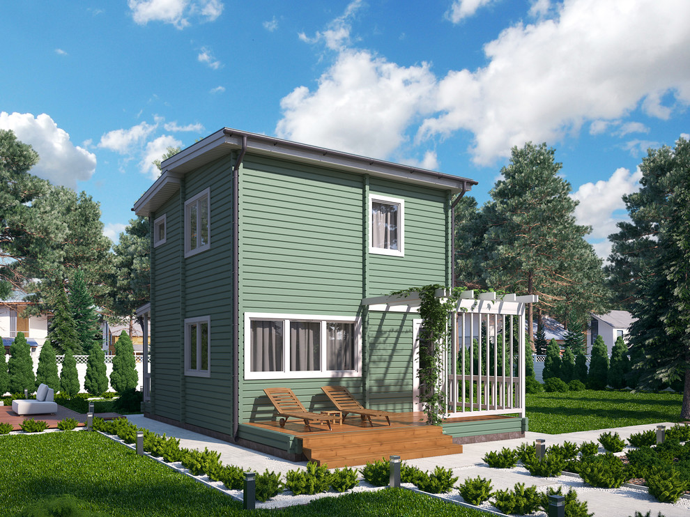 Дом из клеёного бруса сезонного проживания "Визит 2"