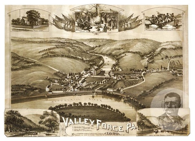 Old Forge Pa Map Historic Valley Forge, Pa Map 1890, Vintage Pennsylvania Art Print Decor -  Traditional - Prints And Posters - By Ted's Vintage Art | Houzz