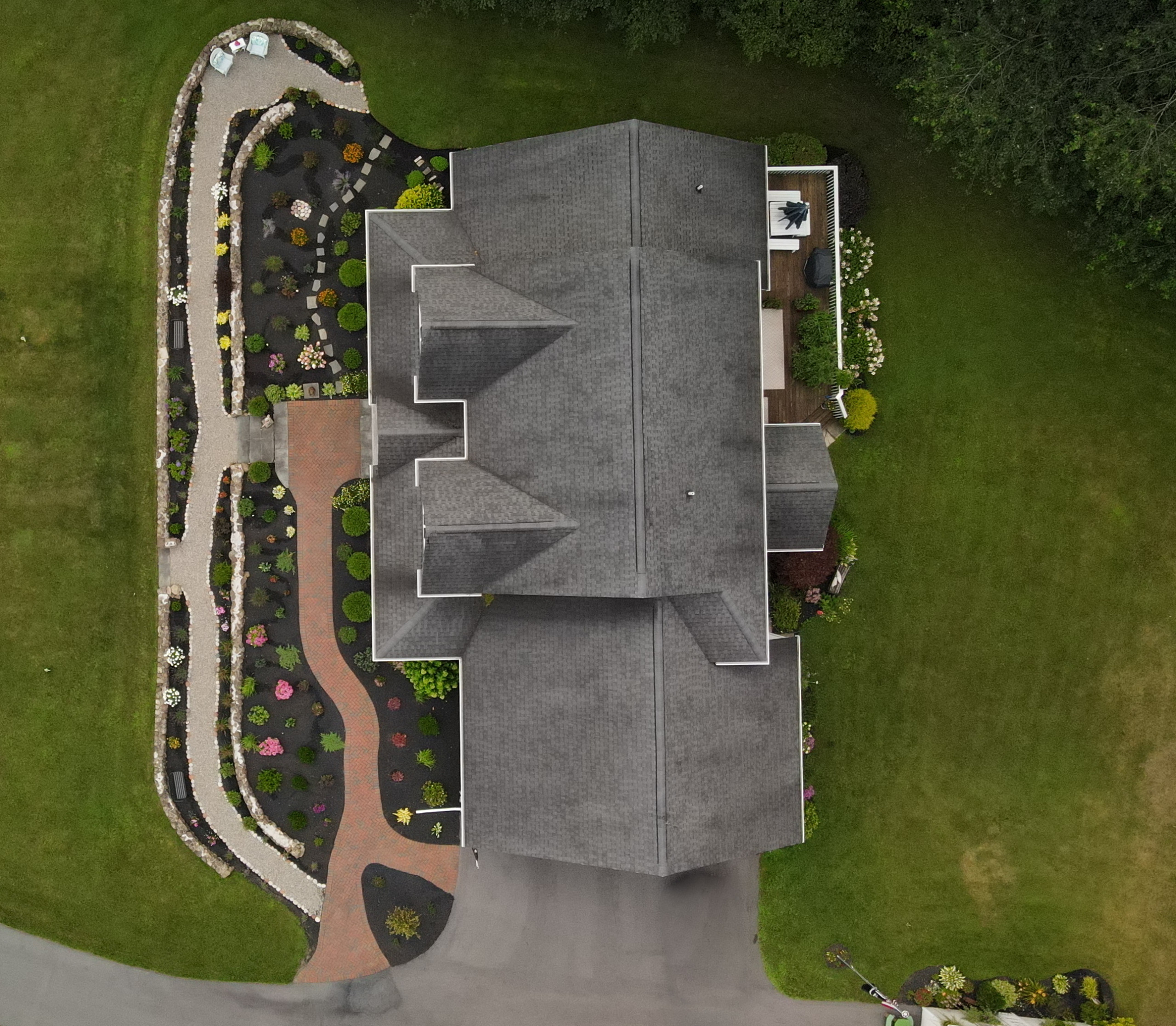 Extensive landscaping with terraces