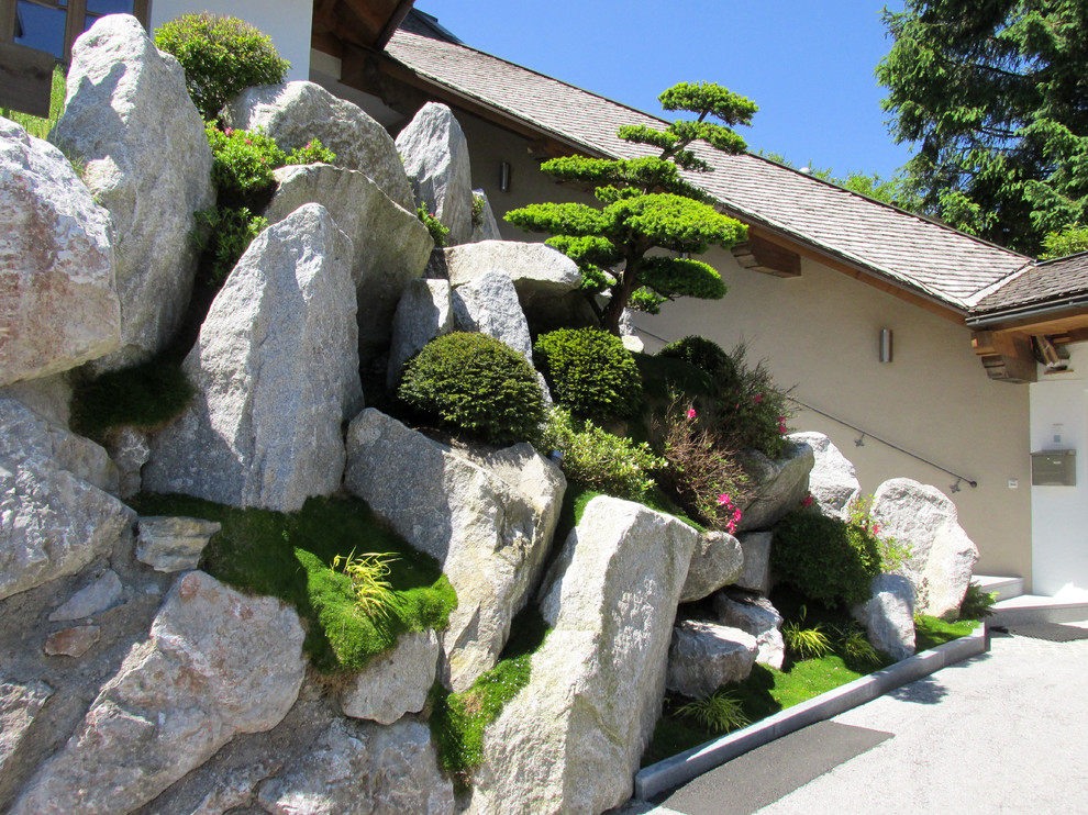 Facade in Japanese style for house in Austria