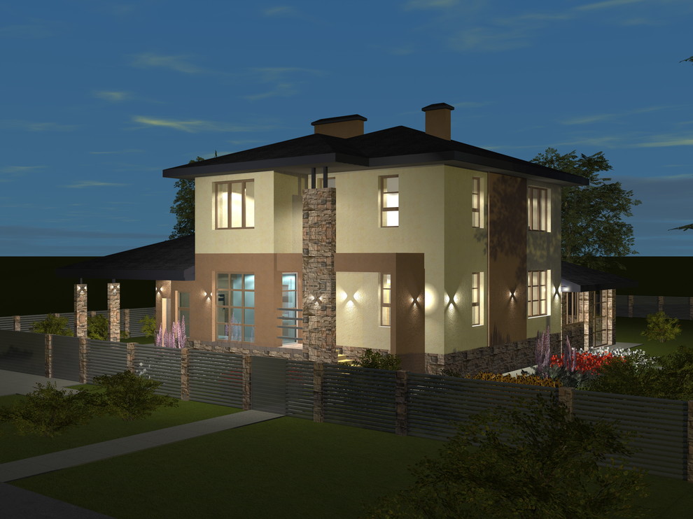 Проект 2-этажного жилого дома в г. Пермь, S=193,9 кв.м