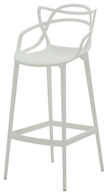 Masters Modern Counter Stool, White