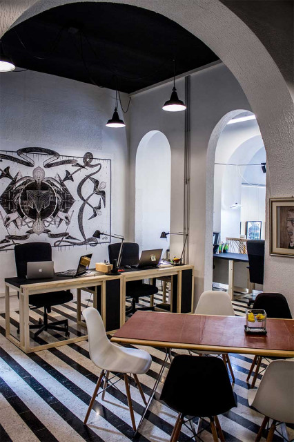 Studio dMake contemporary-home-office-and-library