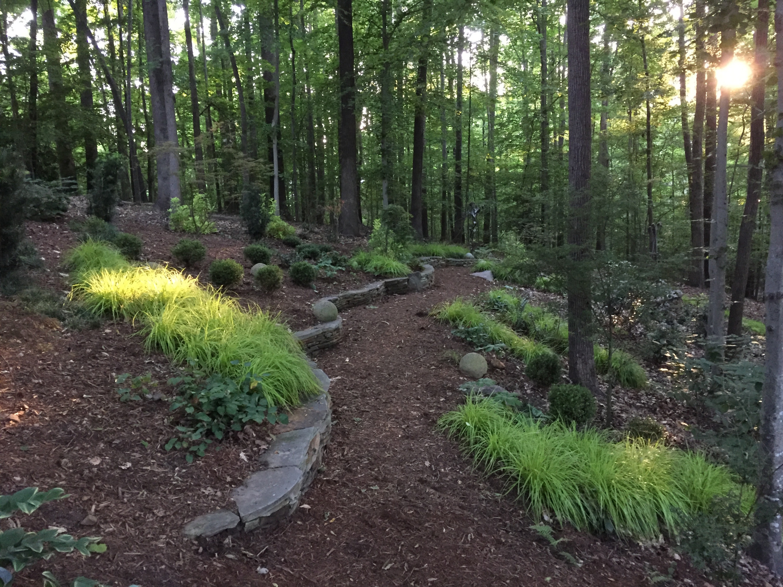 Sunset in the sculpture garden