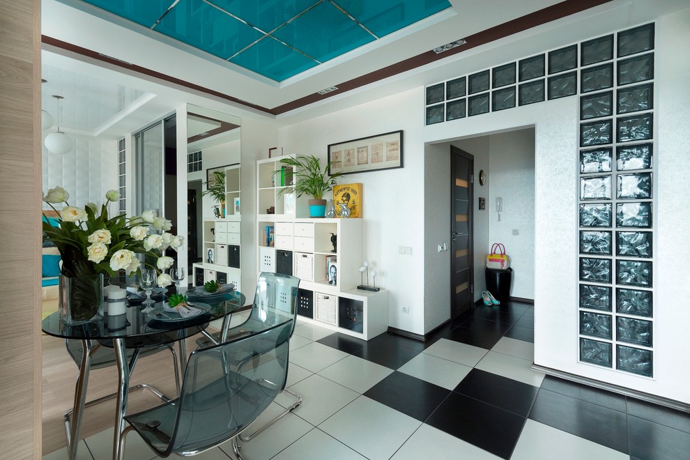 Бирюзовые акценты. Интерьерная фотосъемка квартиры-студии.