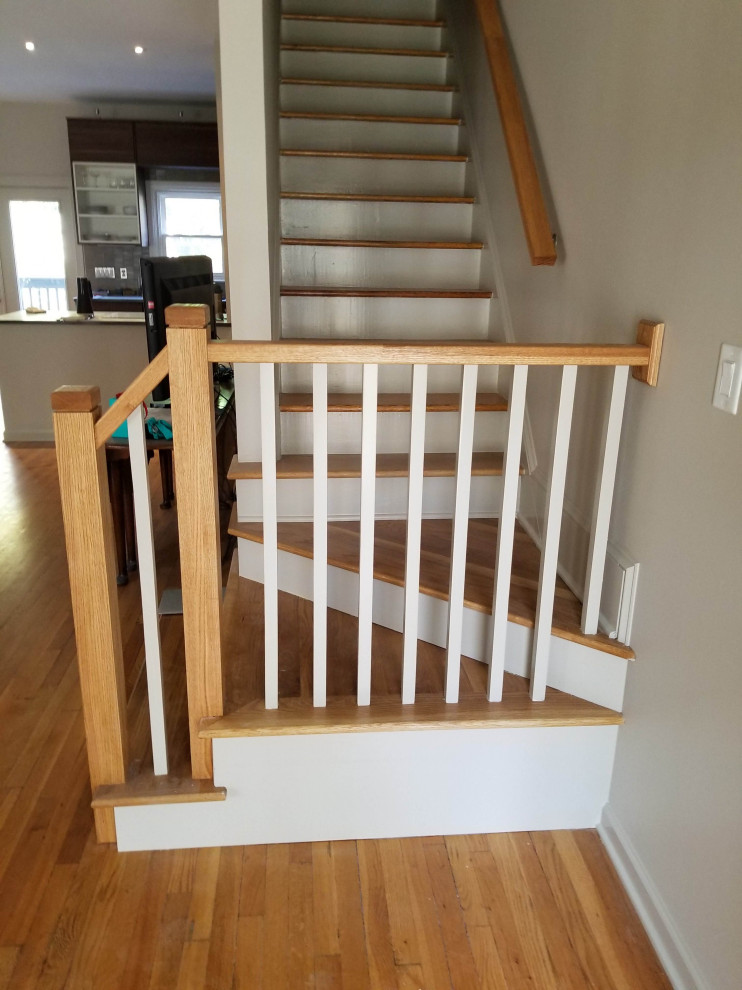 Contemporary Kitchen, Fireplace & Staircase Remodel