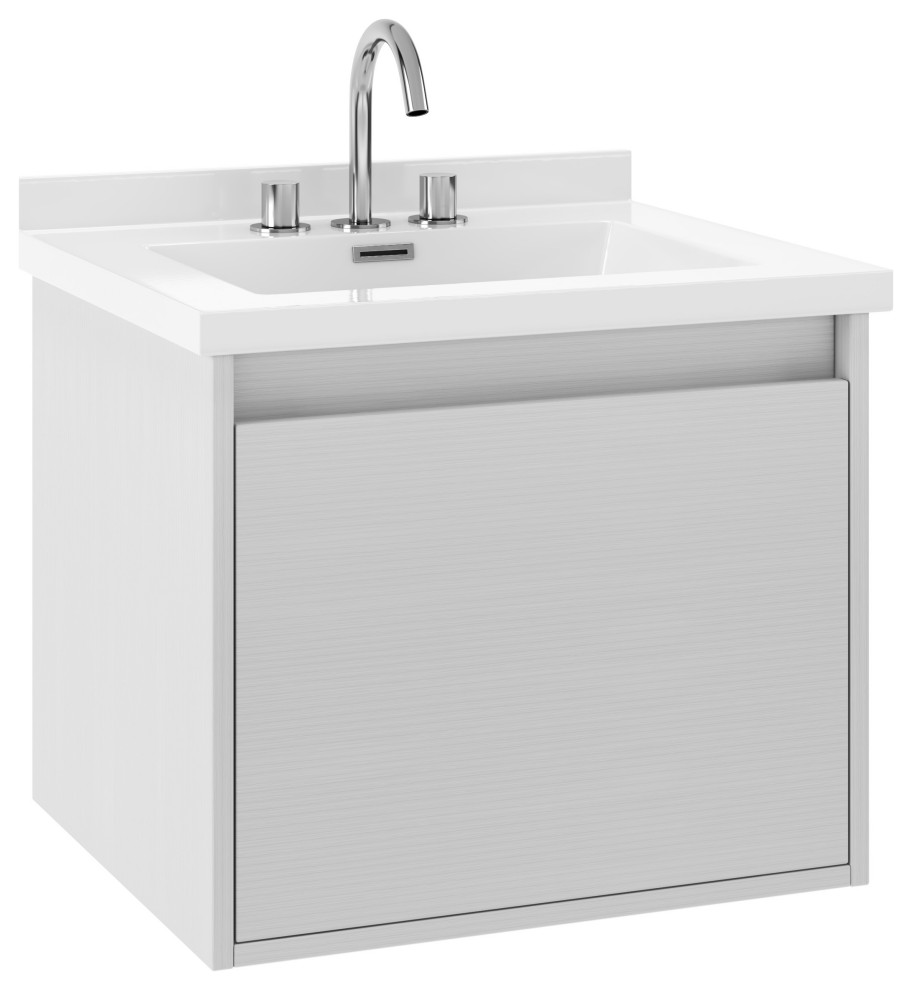 Tribeca Bathroom Vanity With Sink, 25" Modern Bathroom Vanities And