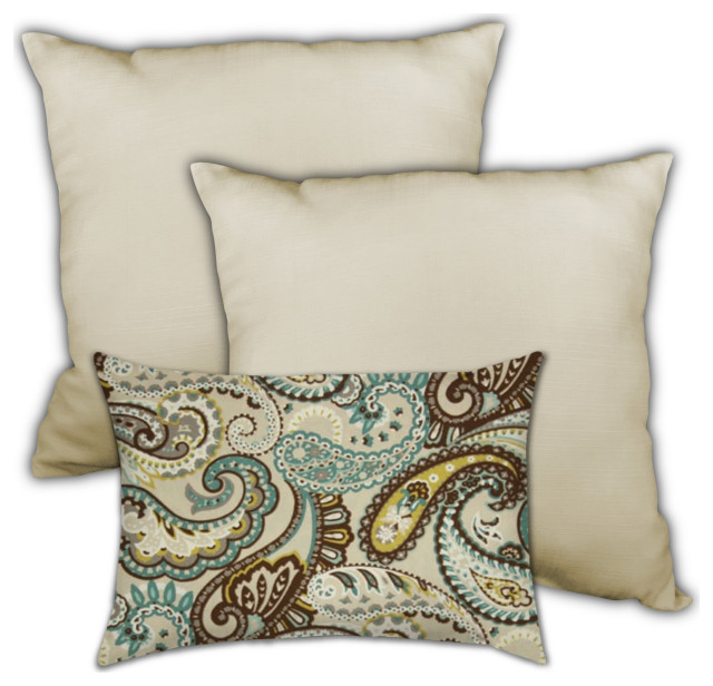 Mohave Desert Indoor/Outdoor Pillow, 3Piece Set Mediterranean