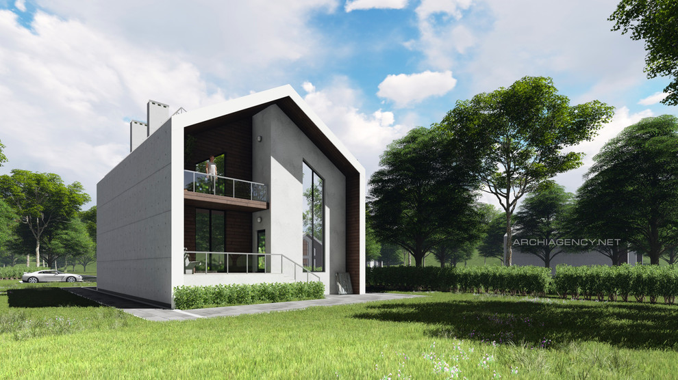 Современный загородный коттедж