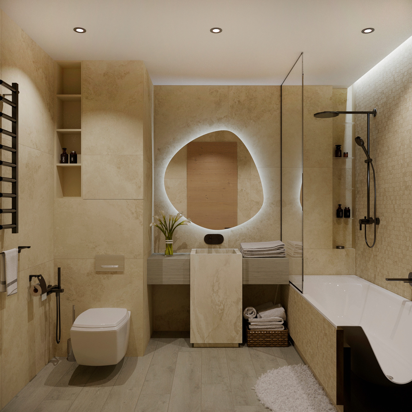 Трехкомнатная квартира 98 кв.м. в ЖК "Западный порт"