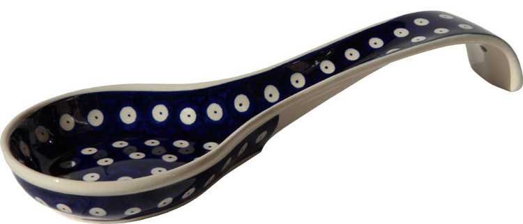 Polish Pottery Spoon Rest, Pattern Number: 42