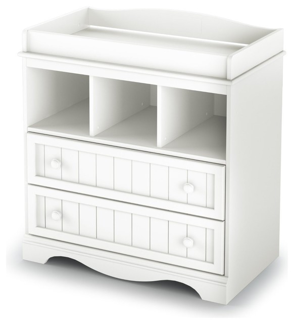 white baby changing drawers