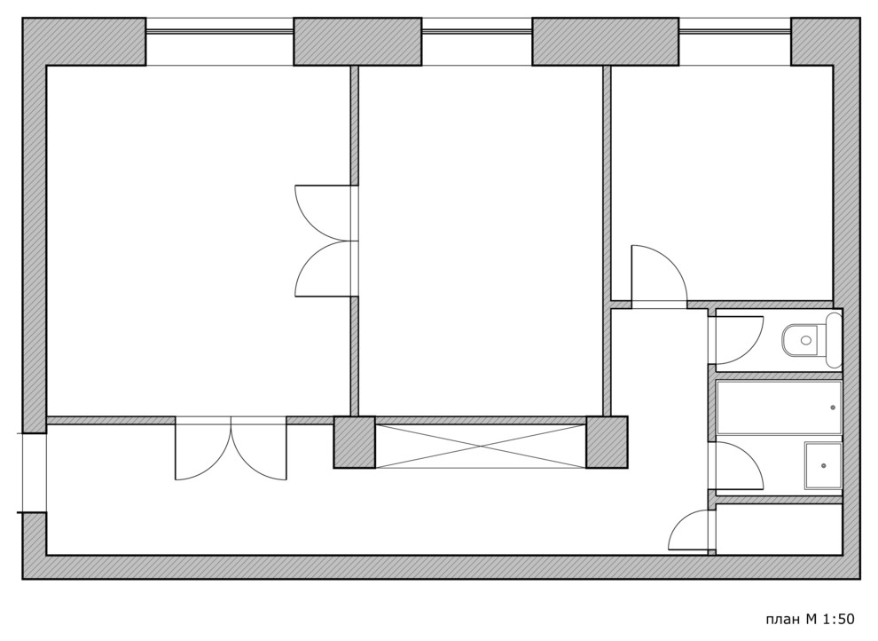 Квартира №33 до перепланировки