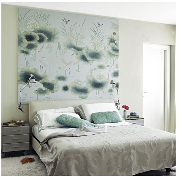 Art As Focal Point Over Bed Eclectic Bedroom Cleveland