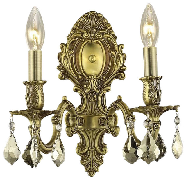 Elegant Monarch Wall Sconce, Antique Bronze Finish With ...