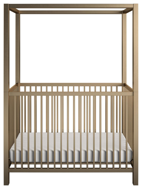 Little Seeds Monarch Hill Haven Gold Metal Canopy Crib