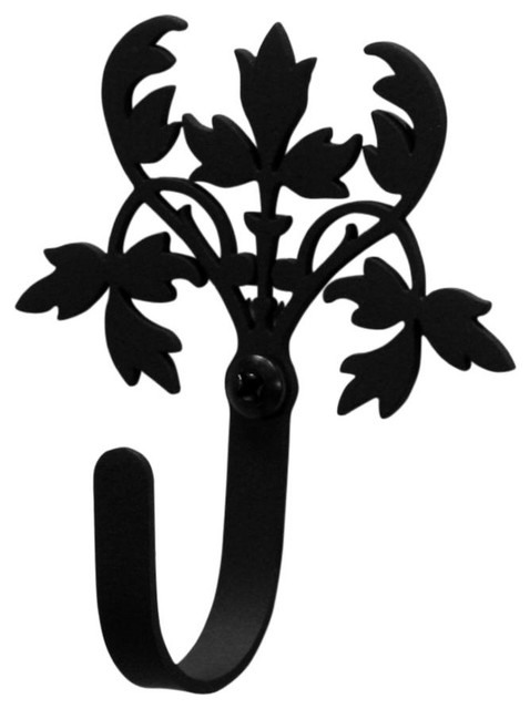 Wrought Iron Floral Decorative Wall Hook Small