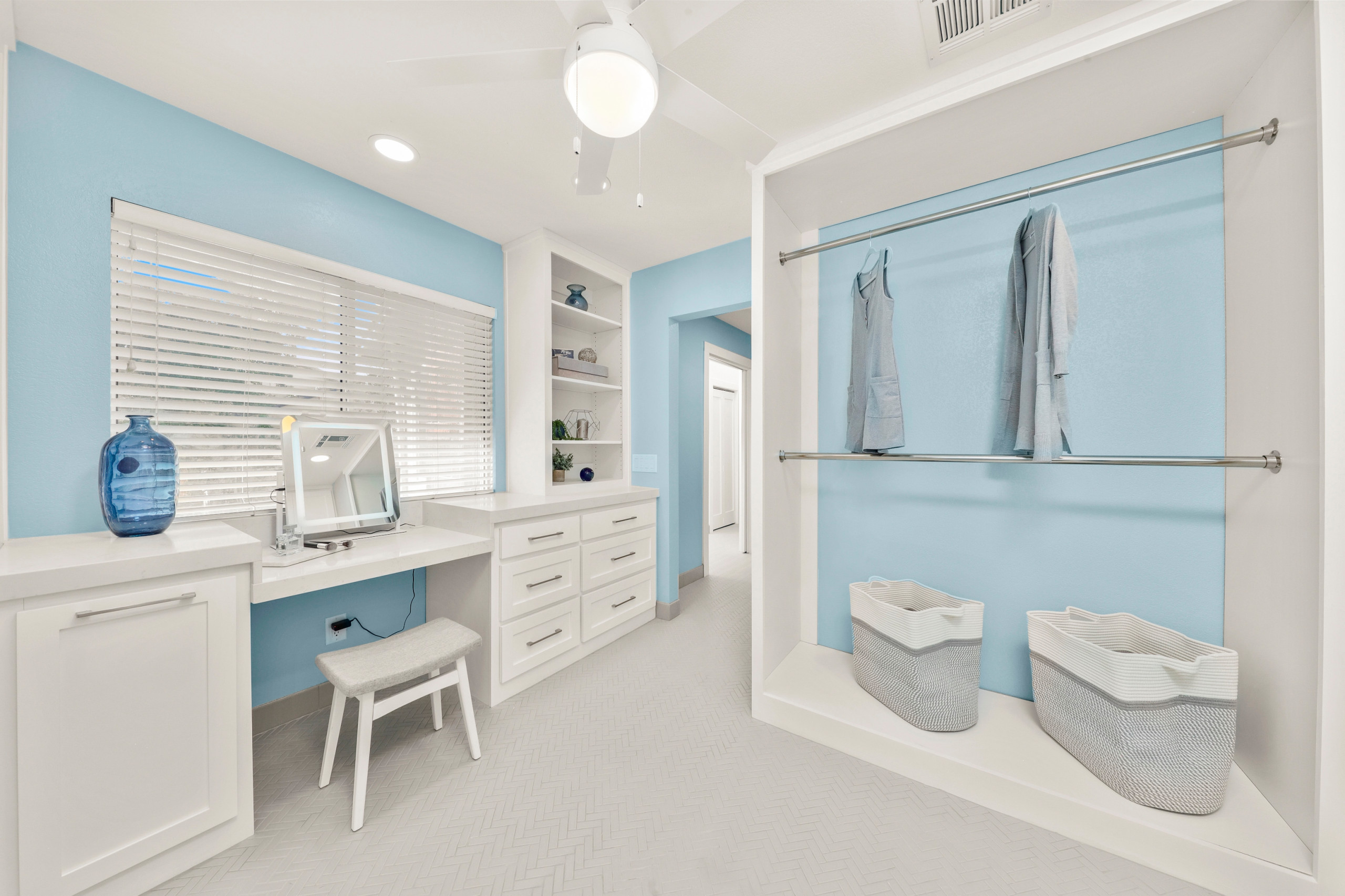 Cerulean Blue Bath and Walk-In Remodel Palmdale, CA *Gorham