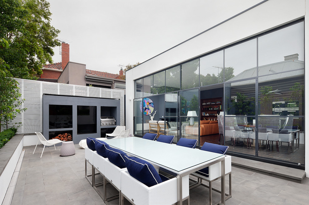 This is an example of an eclectic patio in Melbourne.