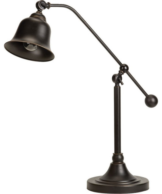 Coaster Traditional Metal Table Lamp with Bell Shade in Bronze