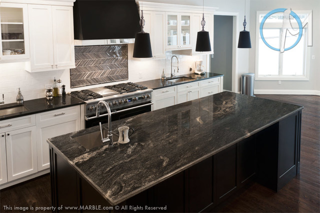 Astrus And Absolute Black Leathered Granite Kitchen Marble Com