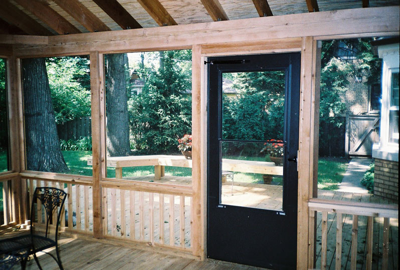 Deck - rustic deck idea in Chicago