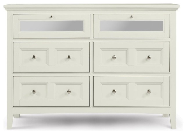 Magnussen Kentwood 6 Drawer Media Chest in Painted White Finish