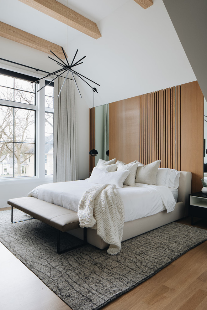 Trendy bedroom photo in Chicago