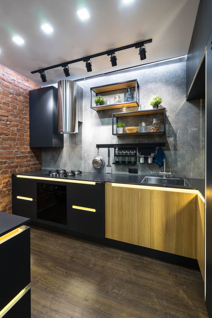 Кухня в лофте на Чапаева