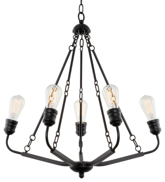 Kira Home Rio 26" Farmhouse Chandelier for Dining Room, Kitchen or Foyer