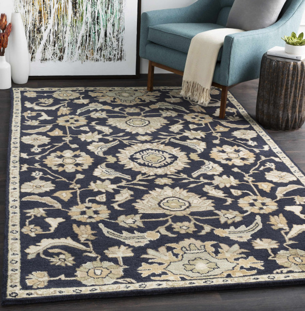 Morecambe, 4' Round - Traditional - Area Rugs - by Hauteloom | Houzz