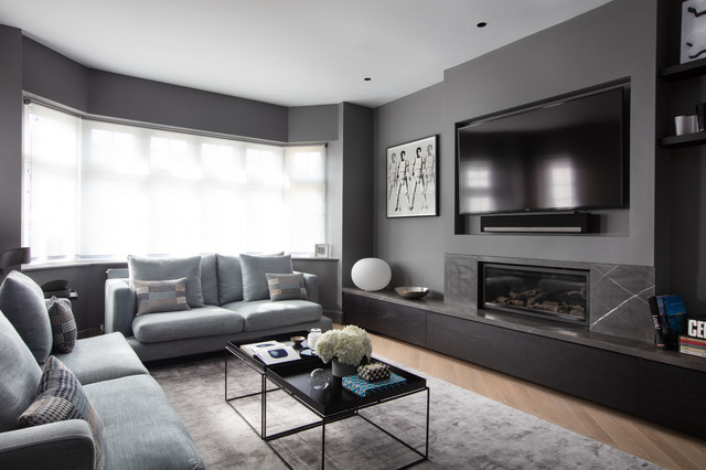 Finchley contemporary-vardagsrum