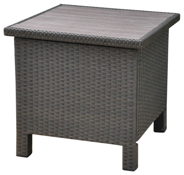 Barcelona Aluminum Resin Side Table Tropical Outdoor Tables Barcelona Aluminum Resin Side Table Black Antique