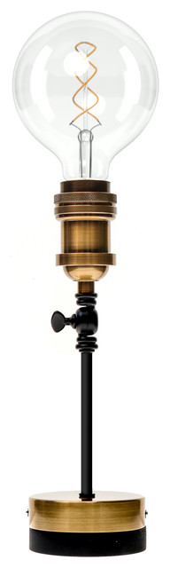 Antique Bronze Pype Table Lamp with Dimmer