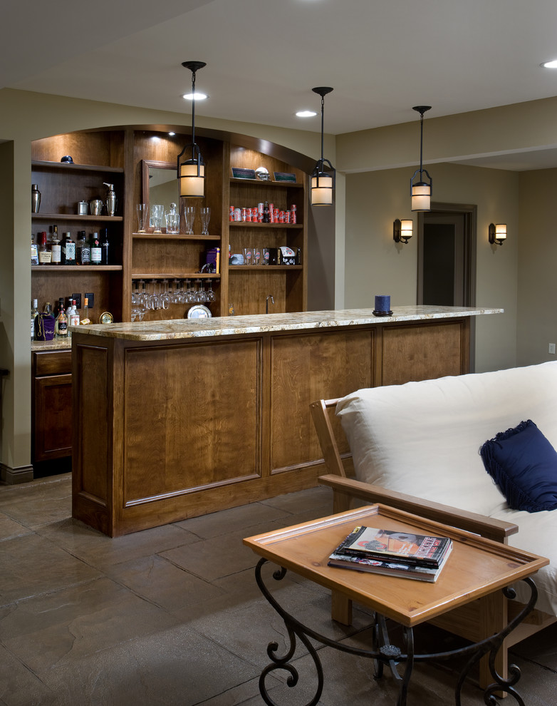 Basement - transitional basement idea in Columbus