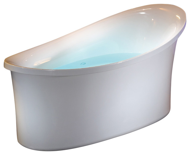6 Foot White Free Standing AirBubble Bathtub ...
