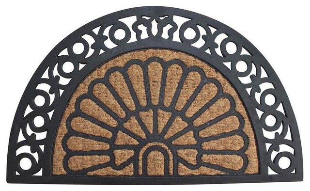 Half Moon Fancy Welcome Door Mat Contemporary Doormats By