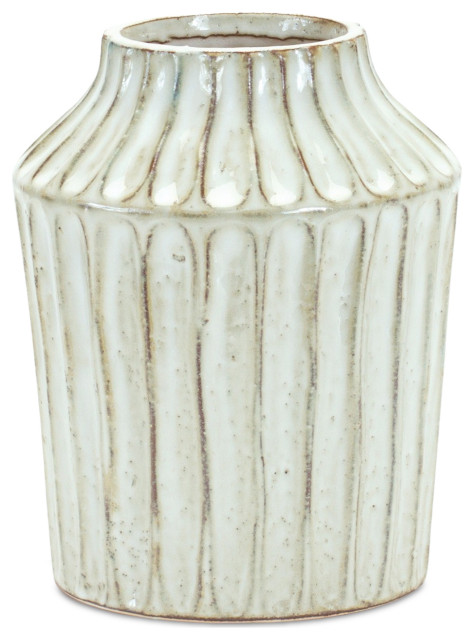 Vase 7.5"H Terra Cotta, Beige