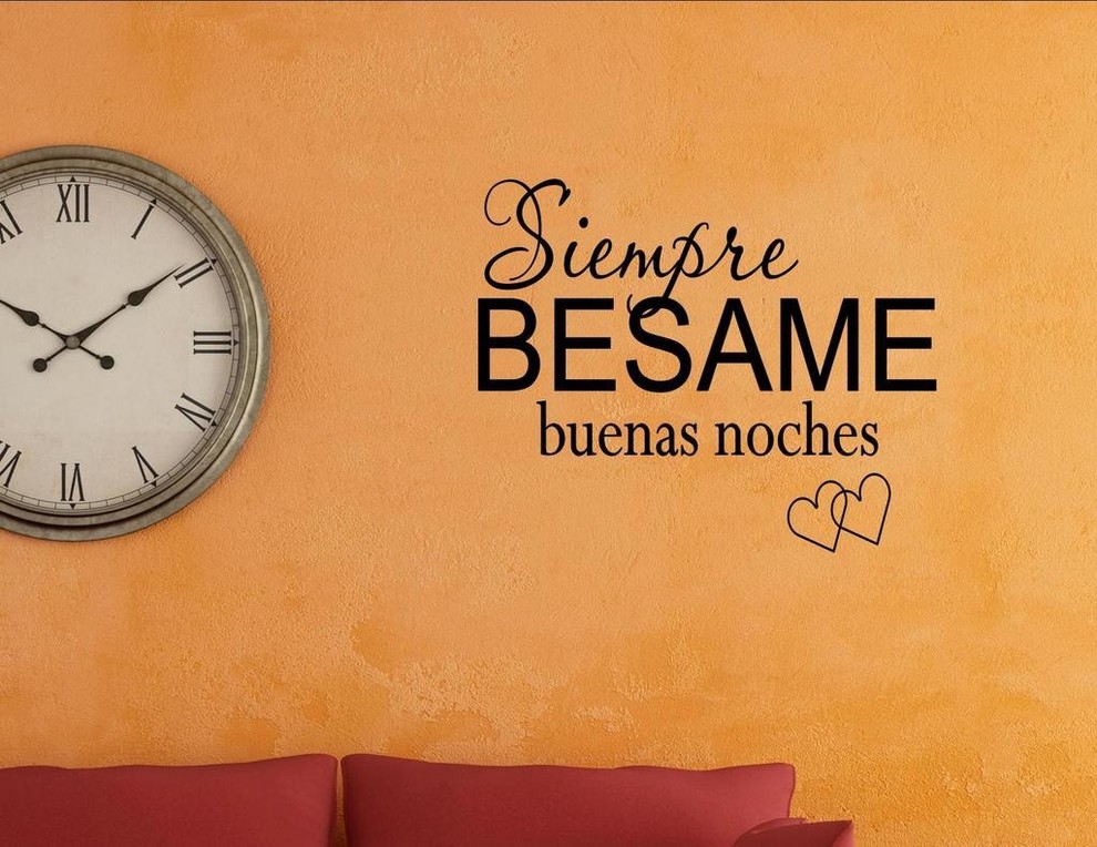 Siempre Besame Buenas Noches, Wall Decor Stickers - Contemporary - Wall Decals - by Vinylsay LLC | Houzz Siempre Besame Buenas Noches, Wall Decor Stickers - Contemporary - Wall Decals - by Vinylsay LLC | Houzz