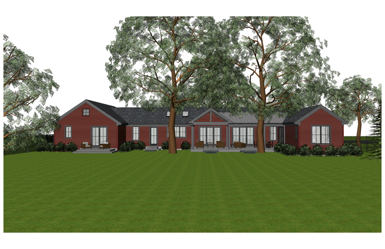 Modern Ranch Rear (View 2)