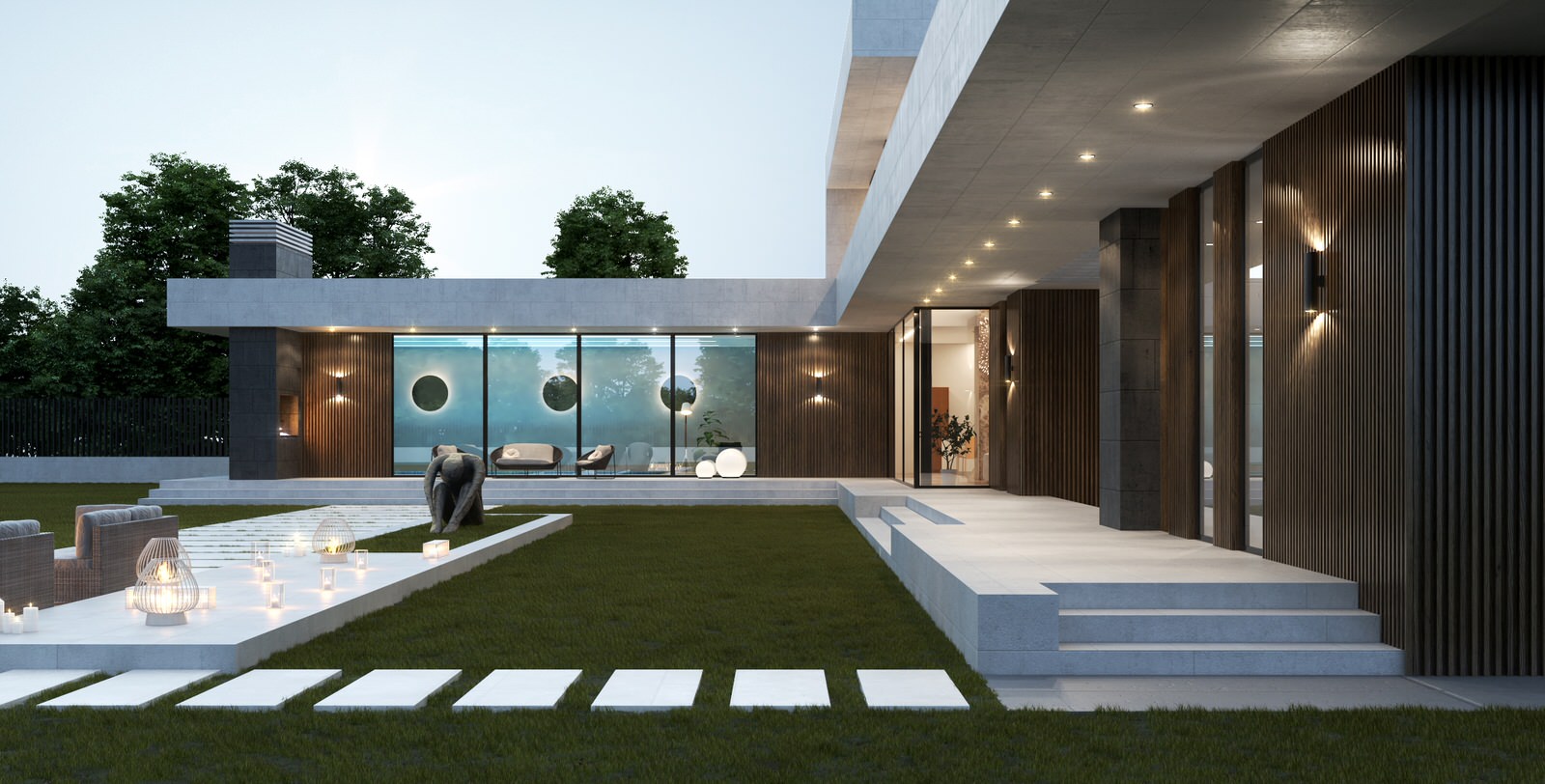 Частный жилой дом с бассейном