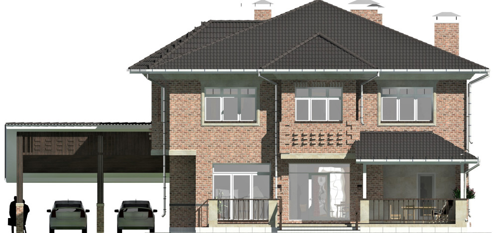 Кирпичный особняк