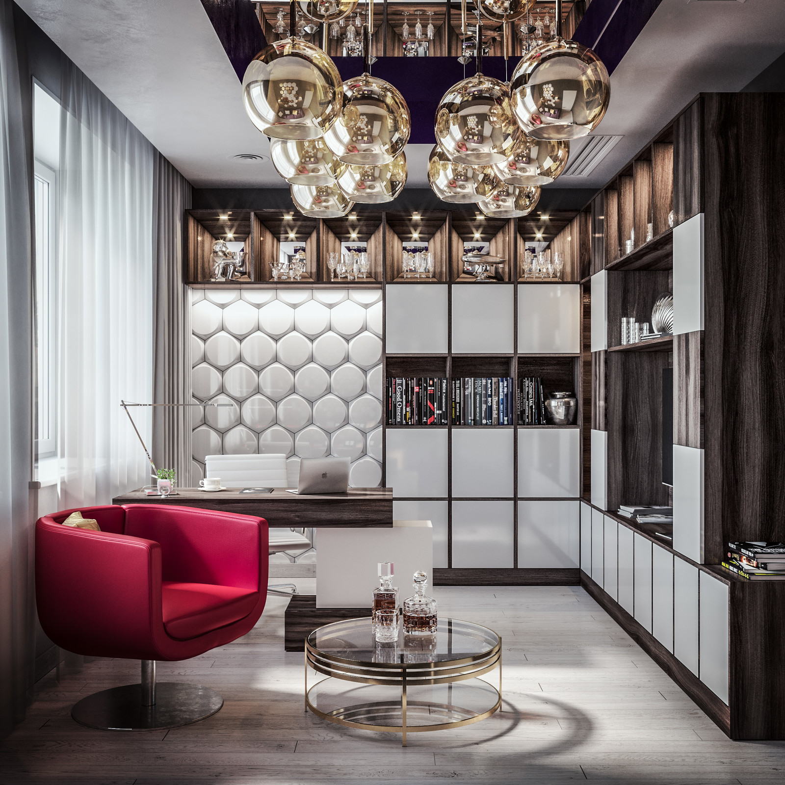 Креативный кабинет. Фьюжн. Коттедж. Санкт-Петербург.