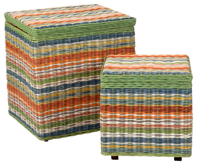 East At Main's Hawthorne MultiColored Storage Cubes, Set of 2