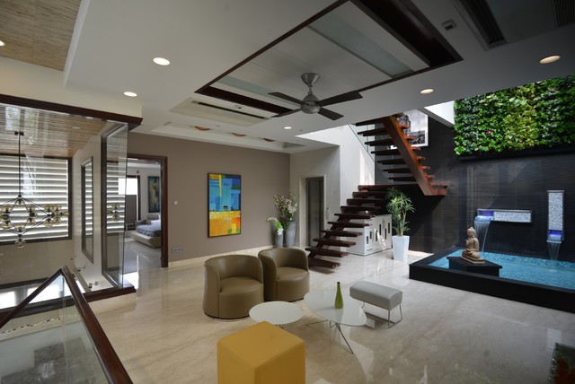 Gupta's Residence contemporain-salon